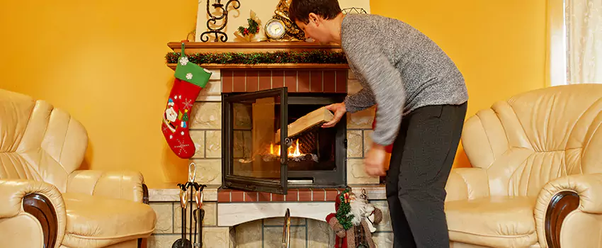 Rusted Metal Fireplace Restoration in Rio Linda, California